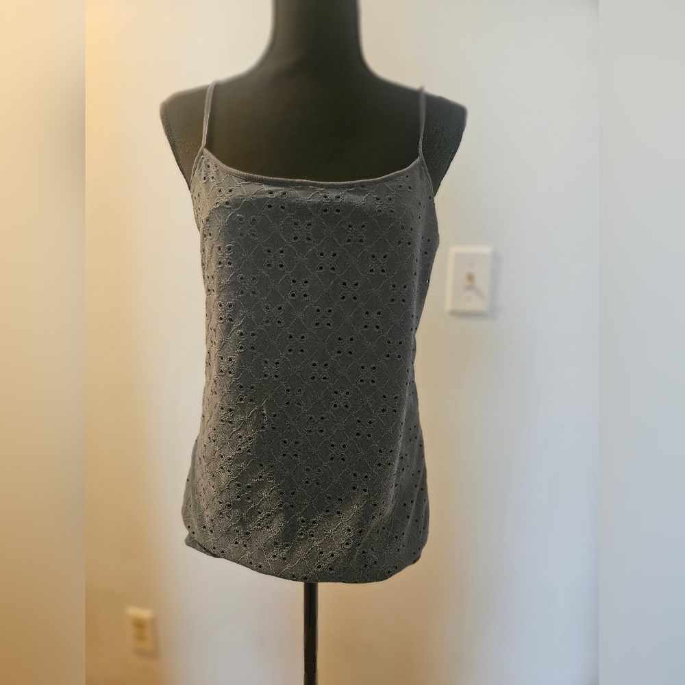 LOFT Silver Gray Fitted Sleeveless Camisole